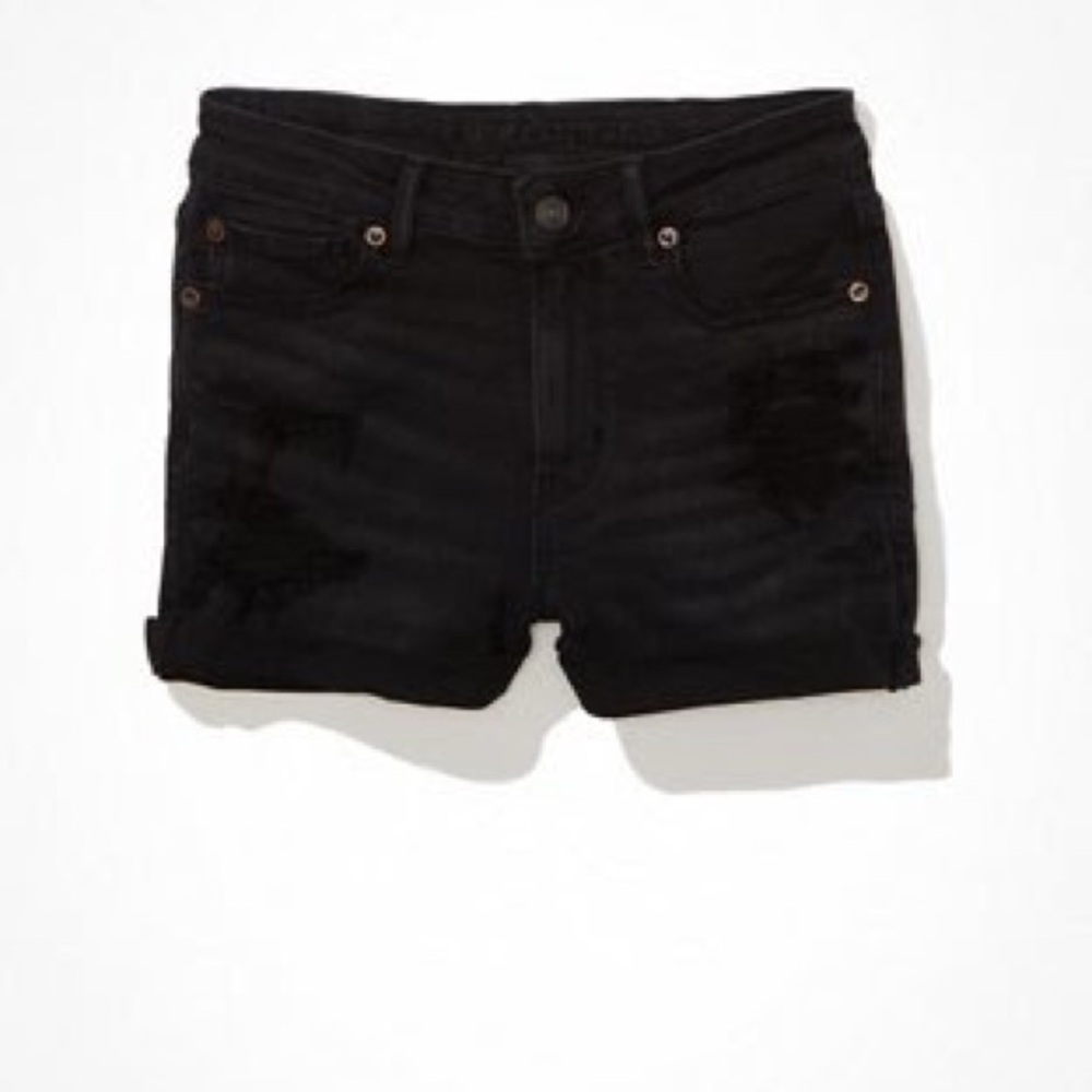 American Eagle High Waisted Next Level Stretch Distressed Denim Short